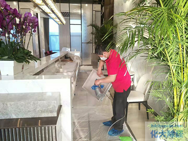 售樓處新裝修辦公區(qū)域除甲醛