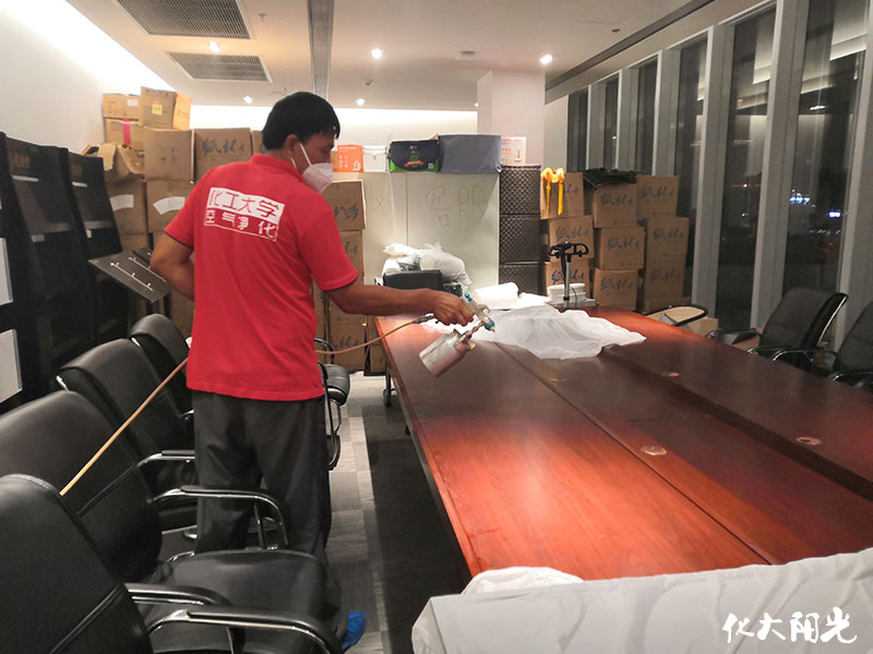 中國鐵建售樓處辦公除甲醛