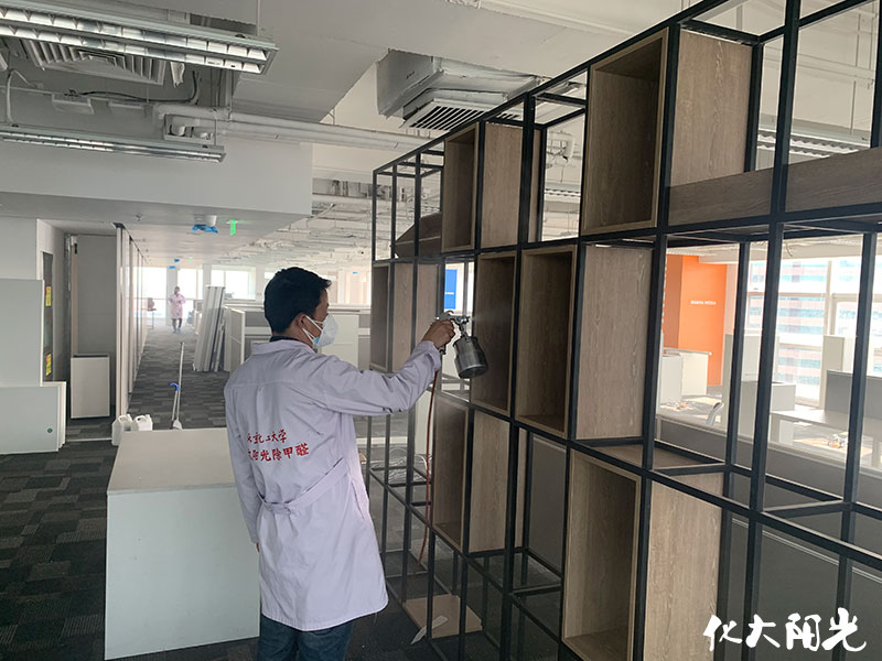 萬(wàn)達(dá)傳媒公司辦公除甲醛
