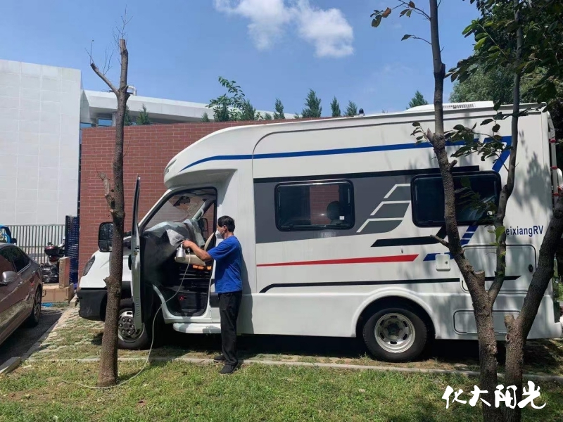 房車(chē)全車(chē)甲醛治理現(xiàn)場(chǎng)